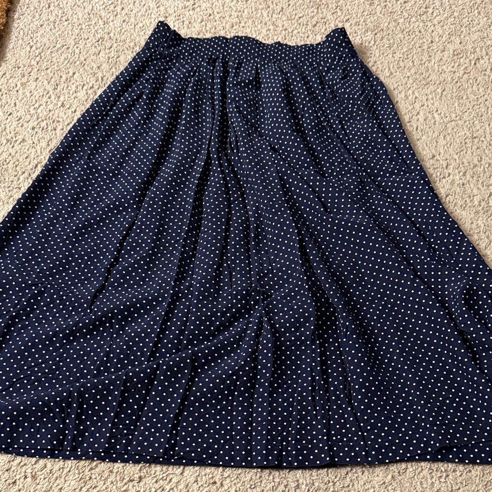 Francine Browner Vintage Navy Polka Dot Women's Skirt 💚❤️
